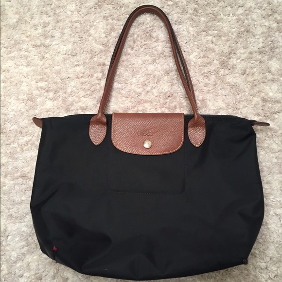Longchamp Handbags - Longchamp Black Nylon Shopper Tote Bag